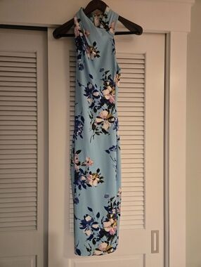 RACHEL Rachel Roy Light Blue Floral Maxi Dress